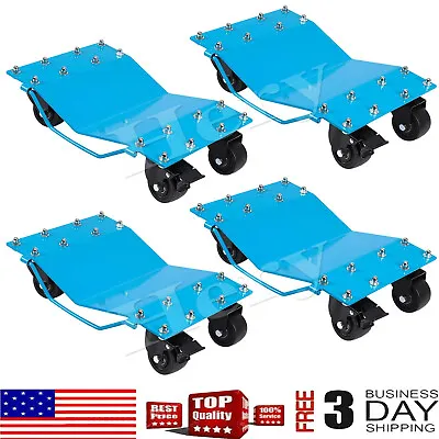 New 4PCS 8000LB Car Dolly Wheel Tire Dolly Heavy Duty Skate Auto Repair Dolly US • $167.85