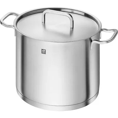 Zwilling 24cm Stainless Steel Stock Pot W/ Lid Suitable For All Hobs 8L RRP £110 • £39.99