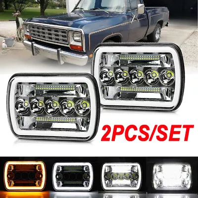 2X LED Headlight 7X6 Hi/Lo Beam For Chevy Express Cargo Van 1500 2500 Dodge Colt • $48.91