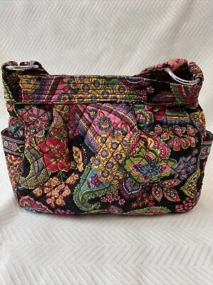 VERA BRADLEY  Symphony In Hue  Reversible Tote Hobo Shoulder Bag Purse Retired • $64.99