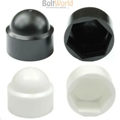 M5 M6. M8 M10 M12 M16 M20 M24 White Nut & Bolt Dome Cover Caps Hex Plastic • £109.53