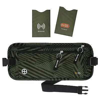 RFID Travel Money Belt - Travel Wallet That Protects Credit Cards And Passports • $11.99