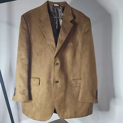 $35 • Buy Luca Rossi Suede Sport Jacket Tan Size 46R EUC