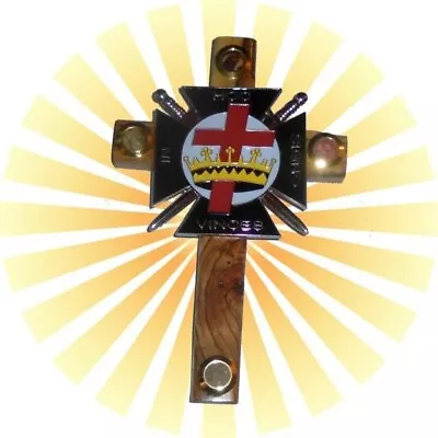 Medieval Holy Land Crusades Knights Templar Relic Wood Cross Symbol Masonic Wall • $63.99