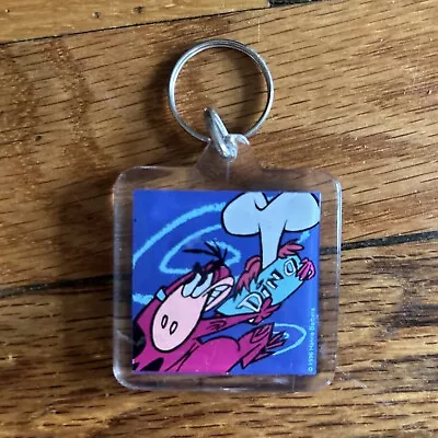 Vintage Flintstones Dino Acrylic Keychain Hanna Banna 1996 • $6