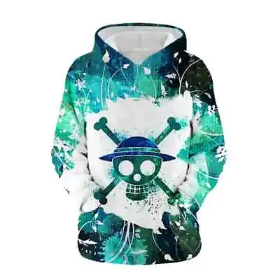 ONE PIECE   3D Hoodie Sweatshirt Men Women Pullover Coat • $18.99