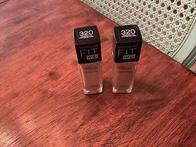 Maybelline~Lot Of 2~Fit Me Matte+Poreless Liquid Foundation W/ Clay~#320 Natural • $12