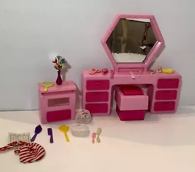 Vintage Barbie Vanity Furniture & Accessories Pink Vanity Hong Kong 1970s-80s • $19.99