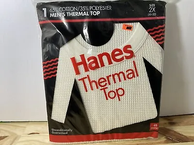 ✅Vintage ✅1994 ✅Hanes Thermal Top ✅Mens ✅Size 2XL ✅NEW IN PACKAGING • $12.50