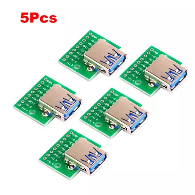 5Pc USB 3.0/3.1 Female To DIP 2.54mm Pin Adapter PCB Board Connector For Arduino • $1.66