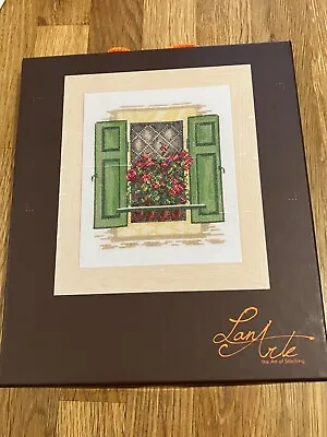 LanArte Window With Green Shutters Cross Stitch Kit NEW - Beautiful • £12