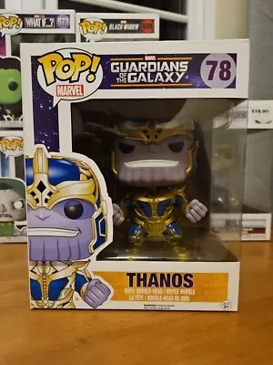 Funko POP Figure Marvel Guardians Of The Galaxy Thanos 78 • £11.99