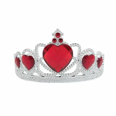 Adult Princess Tiara Crown Royal Red Heart Queen Fancy Dress Costume Accessory • £7.44