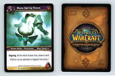 Mana Spring Totem #96/319 March Of The Legion Uncommon Warcraft 2007 TCG Card • $2.09