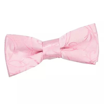 Baby Pink Boys Bow Tie Woven Swirl Patterned Wedding Pre-Tied Bowtie By DQT • £6.49