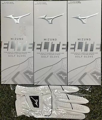 Mizuno Elite Leather Golf Glove 3-Pack Bundle Lot Men's XX-Large XXL New #99999 • $39.90