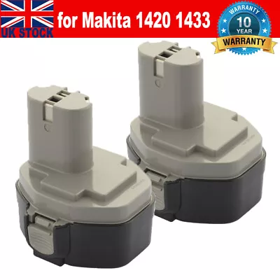 2XFor Makita Battery PA14 4.8Ah NiMH 14.4V 1420 1422 1433 1434 1435F 6280D 6281D • £25.49