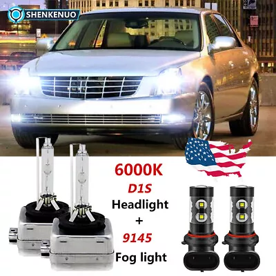 For Cadillac DTS 2006-2011 -4PC Xenon HID Headlight HI/LO & LED Fog Light Bulbs • $32.24