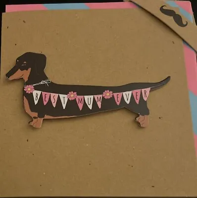 Mum Birthday Card / Mum On Mother’s Day Card Sausage Dog Dachshund • £1.20