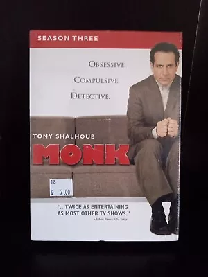 Monk - Season 3 (DVD 2005 4-Disc Set) New Sealed Three 3rd Third ~ Trl8#99 • $4.89