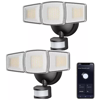 Novostella LED Security Lights Motion Sensor 4000LM Outdoor Flood Light 1/2 Pack • $39.99