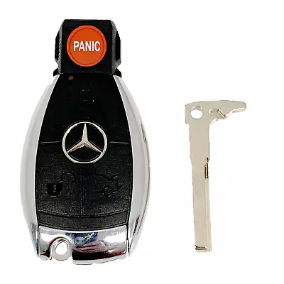 OEM Mercedes Benz Keyless Remote Fob 4B + UNCUT Key OEM Benz IYZ3317 (SHP) • $149.53