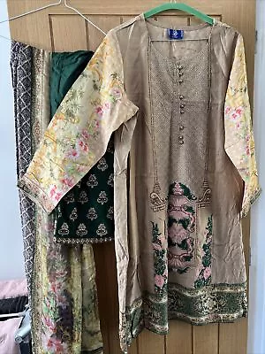 Rafia XL Pakistani Indian Eid Suit Kurta Shalwar USED • £9.07