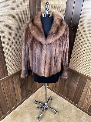 Beautiful Vintage I. Magnin & Co. Russian Sable Fur Coat Jacket Bolero Small 4-6 • $1495