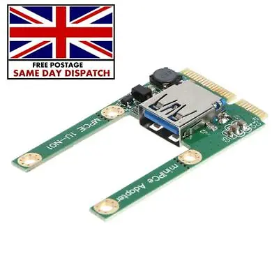 £6.10 • Buy Mini PCI-E To USB3.0 PCI Express Card PCI-E To USB 3.0 Expansion Card For Laptop