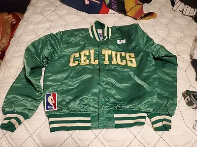 Amazing Vintage 80's Starter Boston Celtics Green Satin Jacket Men's Size Medium • $250