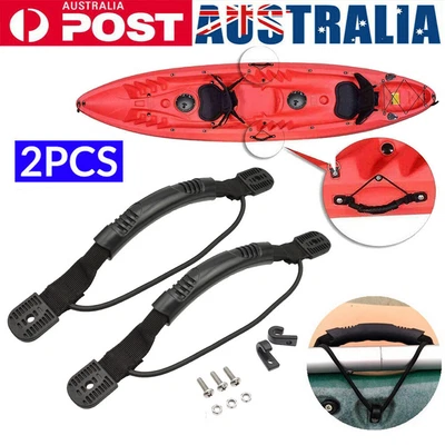 $15.99 • Buy 2X Kayak Handle Canoe Boat Side Mount Carry Handle With Bungee Cord Accessories