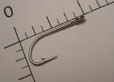 100 MUSTAD #5 SALTWATER Fly Tying Hooks Limerick HOLLOW POINT Ringed Tinned 4455 • $11.99