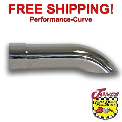 Stainless Steel Exhaust Tip Turn Down 3.5  Inlet - 3.5  Outlet - 15  Long • $44.95