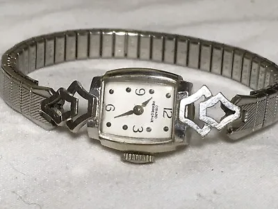 Vintage Girard Perregaux Ladies 14K White Gold Watch Art Deco Style FOR REPAIR • $425