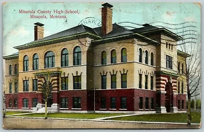 Missoula County High School Missoula Montana 1910 - Postcard • $4.98