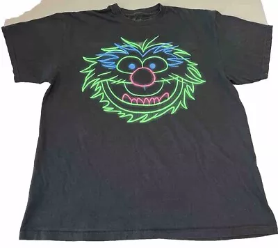 Elmo Tshirt Muppets Unisex XL Black With Neon Elmo Sesame Street • $15
