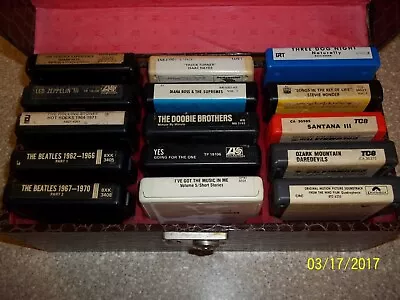 Lot Of 15 8-Track Tapes W/Storage Case Classic Rock - Untested #2 • $13.50