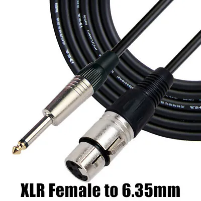 XLR Female To 6.35mm Mono 1/4 '' Male Microphone Audio Cable TS Lead/Mic • $6.99