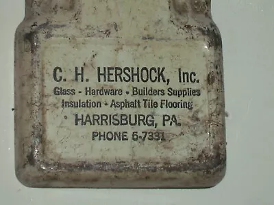 Working C. H. Hershock Inc. Harrisburg Pa. Metal Thermometer Building Supplies • $18.60