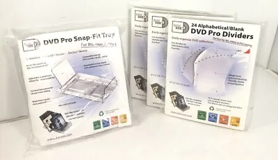 New (1) Discsox CD Pro Snap-Fit Tray & 72 Pack (3X24)  Discsox DVD Pro Sleeves • $63.71
