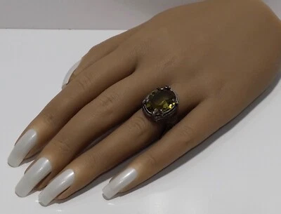 $64.95 • Buy SILPADA RETIRED Sterling Silver 925 Olivine Swarovski Crystal Ring Sz 6.75
