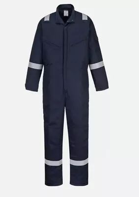 Portwest Padded Flame Resistant Anti-Static Coverall Navy - XXL • £35