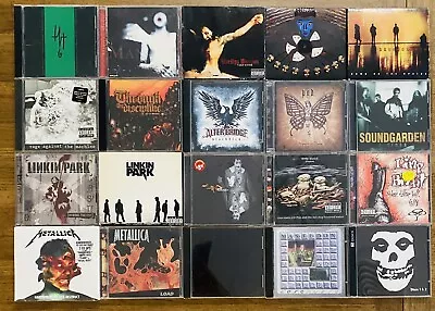 Lot Of 20 Metal CD’s Used The Misfits Metallica Limp Bizkit Mastedon Etc • $26.99