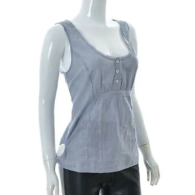 Marc O'Polo Women's Top Lady Blouse Scoop Empire Style Sleeveless Linen Size 40 • £33.64