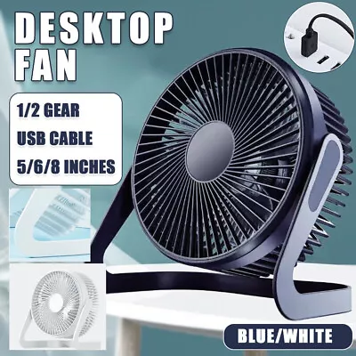 5 6 8  USB Powered Desk Fan Table Mini Portable Small Quiet Personal Cooler • $14.99