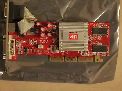 ATI Radeon 9250 128 MB DDR  Retro Gaming Windows 98 XP DVI VGA  WORKING • £11.99