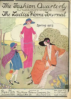 1920s Ladies Home Journal New Fashion Book 1923 Pattern Catalog Ebook Copy On CD • $17.95