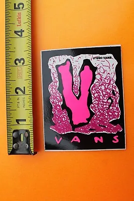 VANS Skateboard Shoes Neon Pink Rare Dogtown 1990 Vintage Skateboarding STICKER • $13