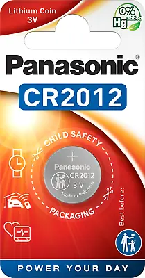 1 X PANASONIC® CR2012 3V Lithium Coin Cell Button Battery DL/CR 2012 Long Expiry • £4.04