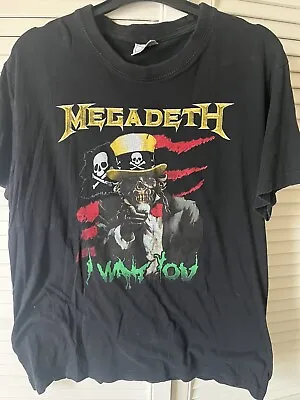 Megadeth I Want You Tour 2013 Cyber Army Concert Black T Shirt Mens MEDIUM Rare • £7.99